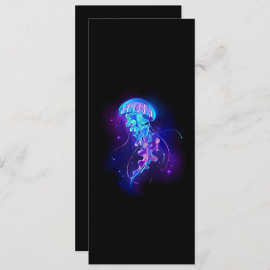 Save The Date Jellyfish éclatante couleur (Devant / Derrière)