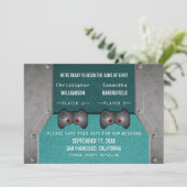 Save The Date Jeu vidéo Enregistrer l'Invitation de date, Turquo (Debout devant)