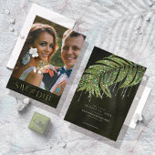 Save The Date Jewel Palm Leaf Mariage Vert ID830