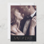 Save The Date Jewel Palm Leaf Wedding Rose Gold ID830 (Devant)