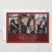 Save The Date Jewel Tone Romance | Ruby | Mariage (Devant)