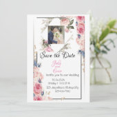 Save the date! John & Emie krijgen uitnodiging (Staand voorkant)