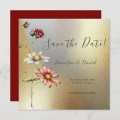 Save The Date Joli floral Enregistrer la date annonce (Devant / Derrière)
