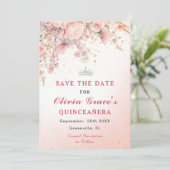 Save The Date Joli Jardin Fleur sauvage Aquarelle Sweet 16 (Debout devant)