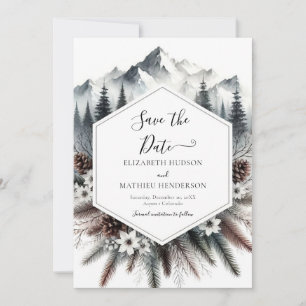 Save The Date Joli Mariage de Pine Mountain