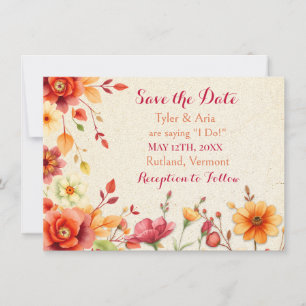 Save The Date Joli Mariage élégant d'automne