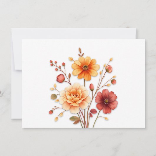 Save The Date Joli Mariage élégant d'automne (Dos)