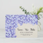 Save The Date Joli mariage floral rustique Enregistrer la date (Debout devant)