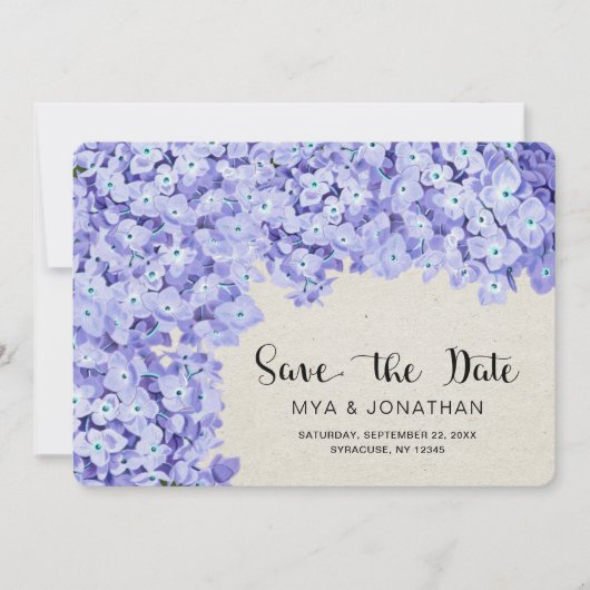 Save The Date Joli mariage floral rustique Enregistrer la date (Devant)