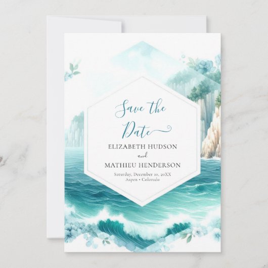 Save The Date Joli Mariage Nautique Modifiable (Devant)