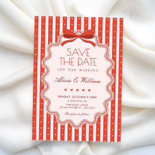 Save The Date Joli nœud mariage vintage