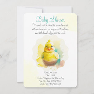 Save The Date Joli poulet bébé souriant