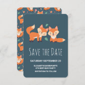 Save The Date Joli renard orange Anniversaire Enregistrer la dat (Devant / Derrière)