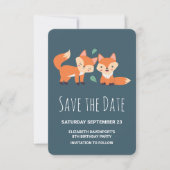 Save The Date Joli renard orange Anniversaire Enregistrer la dat (Devant)