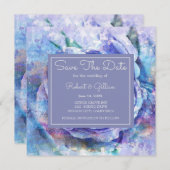 Save The Date Joli Rose aquarelle (Devant / Derrière)