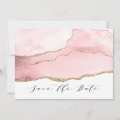 Save The Date Joli Rose Rose Agate Moderne (Devant)