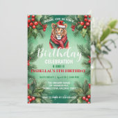 Save The Date Joli safari de lion Père Noël fête d'anniversaire (Debout devant)