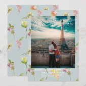 Save The Date Jolie aquarelle florale | Enregistrer la date (Devant / Derrière)