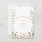 Save The Date Jolie aquarelle florale Script moderne (Devant)