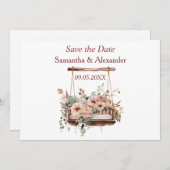 Save The Date Jolie Boho Garden Swing Floral Enregistrer la date (Devant / Derrière)