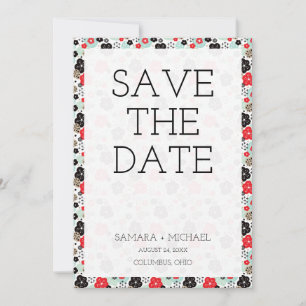Save The Date Jolie conception motif japonaise enregistrer la da