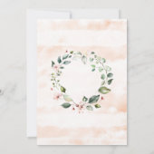 Save The Date Jolie couronne de script de floraison rose (Dos)
