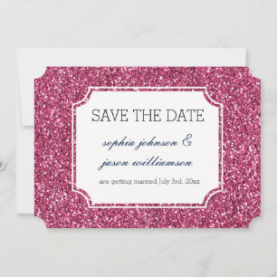 Save The Date Jolie étincelle rose enregistrer la date