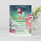 Save The Date Jolie licorne Père Noël fête de Noël (Debout devant)