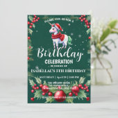 Save The Date Jolie licorne Père Noël fête de Noël (Debout devant)