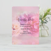 Save The Date Jolie oeillets rose et blanc (Debout devant)