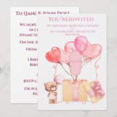 Save The Date Jolies filles 1er anniversaire (Devant / Derrière)