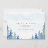 Save The Date Jolis arbres de Noël pour mariage, enregistrez la (Devant)