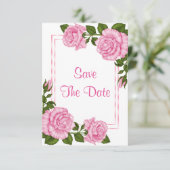Save The Date Jolis bouquets d'angle rose pour la 30e sauvegarde (Debout devant)
