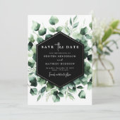Save The Date Jouer Romance Eucalyptus Mariage numérique (Debout devant)