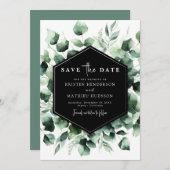 Save The Date Jouer Romance Eucalyptus Mariage numérique (Devant / Derrière)