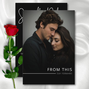 Save The Date Jour de photo noir & blanc moderne