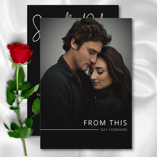 Save The Date Jour de photo noir & blanc moderne