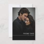 Save The Date Jour de photo noir & blanc moderne (Devant)