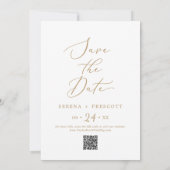 Save The Date Jour férié de Noël de la mariée d'or Delicy (Dos)