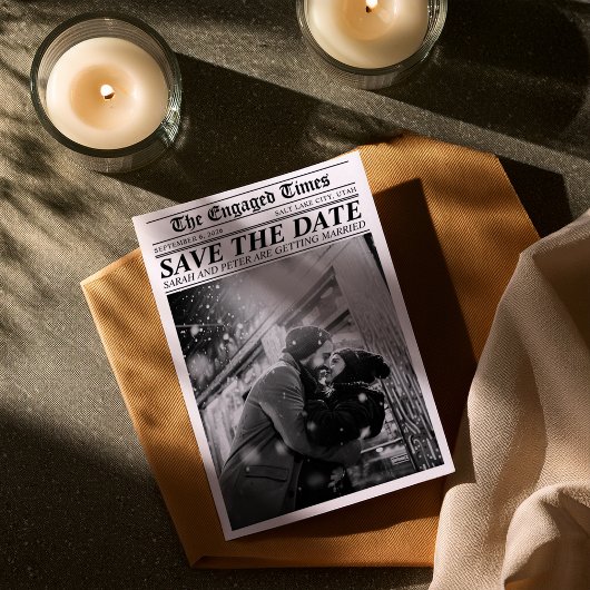 Save The Date Journal ancien unique pour sauvegarde de la date