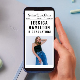 Save The Date Journal Classe Unique De 2024 Graduation Photo