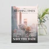 Save The Date Journal de magazine drôle Photo de mariage (Debout devant)