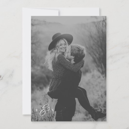 Save The Date Journal de mariage à monogramme de Gothic Love Tim (Dos)