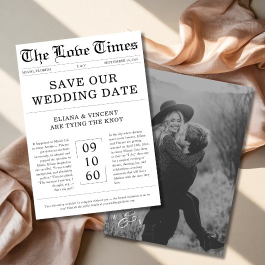 Save The Date Journal de mariage monogramme photo de mariage got