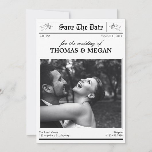 Save The Date journal photo mariage (Devant)