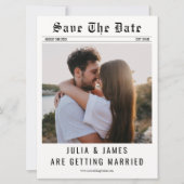 Save The Date Journal Unique Classique Simple Photo Mariage (Devant)