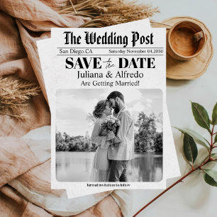 Save The Date Journal Unique Photo Enregistrer la Date Mariage