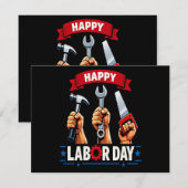 Save The Date Joyeuse fête du travail (Devant / Derrière)