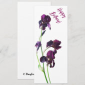 Save The Date Joyeux anniversaire joli fleurs violettes simples (Devant / Derrière)