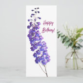 Save The Date Joyeux anniversaire joli fleurs violettes simples (Debout devant)